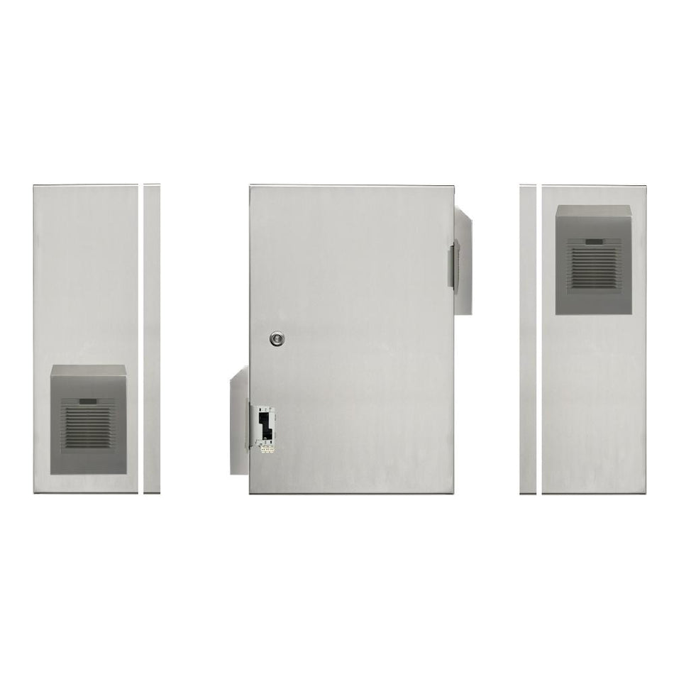 316 Stainless Steel Electrical Enclosure with Fan + Vent + Hoods 500H x 400W x 250D IP55 — TRO Assemblies