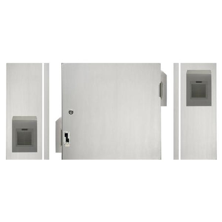 316 Stainless Steel Electrical Enclosure with Fan + Vent + Hoods 500H x 500W x 250D IP55 — TRO Assemblies