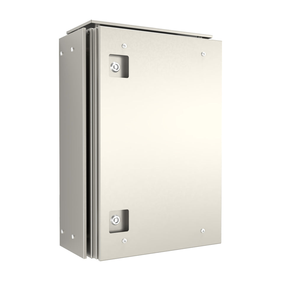 316 Stainless Steel Electrical Enclosure 600H x 400W x 200D IP66, with Sunshields — IP Enclosures