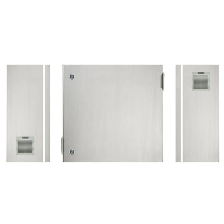 316 Stainless Steel Electrical Enclosure with Vents 600H x 600W x 300D IP54 — TRO Assemblies