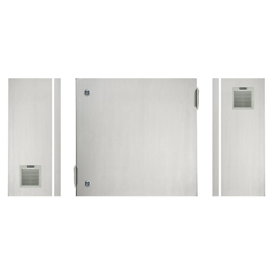 316 Stainless Steel Electrical Enclosure with Vents 600H x 600W x 300D IP54 — TRO Assemblies