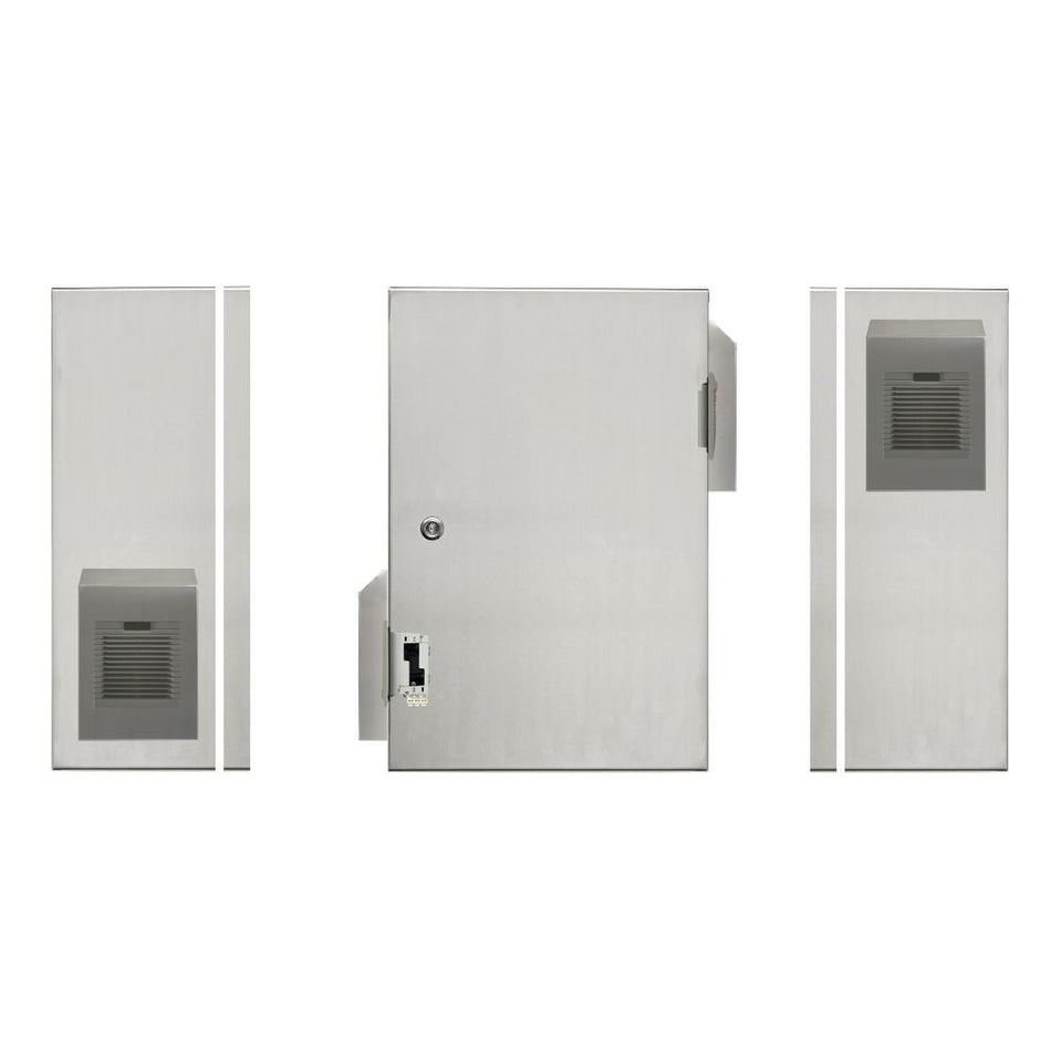 316 Stainless Steel Electrical Enclosure with Fan + Vent + Hoods 600H x 600W x 300D IP55 — TRO Assemblies