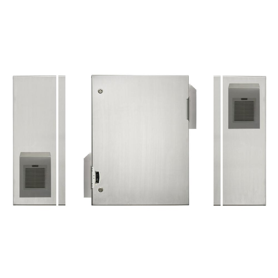 316 Stainless Steel Electrical Enclosure with Fan + Vent + Hoods 800H x 600W x 300D IP55 — TRO Assemblies