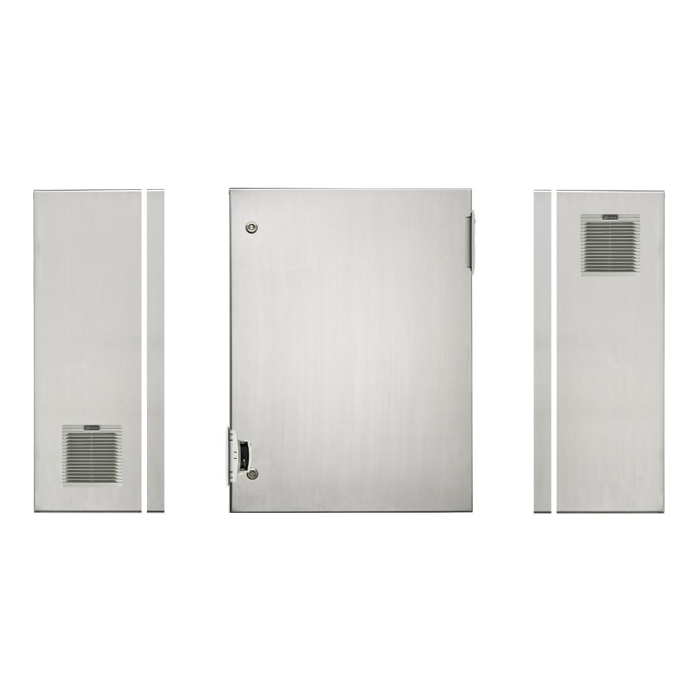 316 Stainless Steel Electrical Enclosure with Fan + Vent 800H x 600W x 400D IP54 — TRO Assemblies