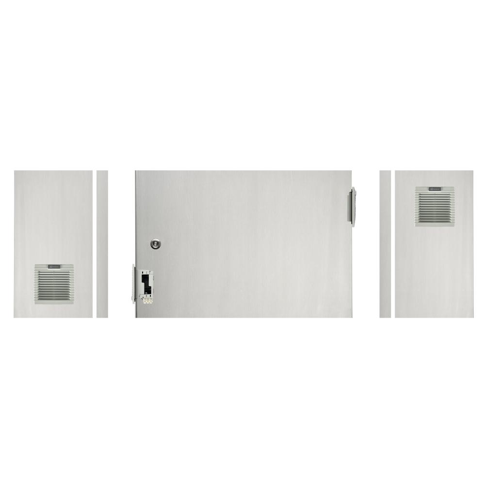 316 Stainless Steel Electrical Enclosure with Fan + Vent 300H x 400W x 200D IP54 — TRO Assemblies