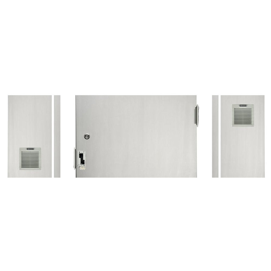 316 Stainless Steel Electrical Enclosure with Fan + Vent 300H x 400W x 200D IP54 — TRO Assemblies