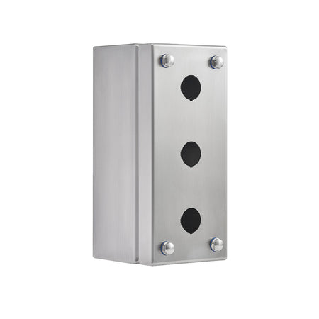 Pushbutton Enclosure 316 Stainless Steel, 3 x 2 Holes — IP Enclosures