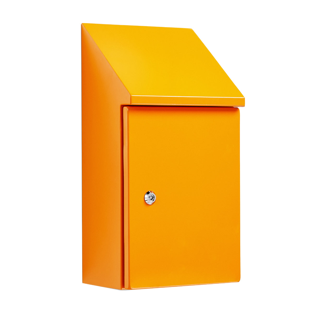 Sloping Roof Electrical Enclosure 400H x 300W x 200D IP66 Orange, Heavy Duty — IP Enclosures