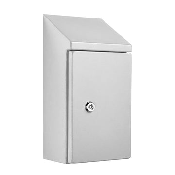 Sloping Roof Electrical Enclosure 400H x 300W x 200D IP66 Grey