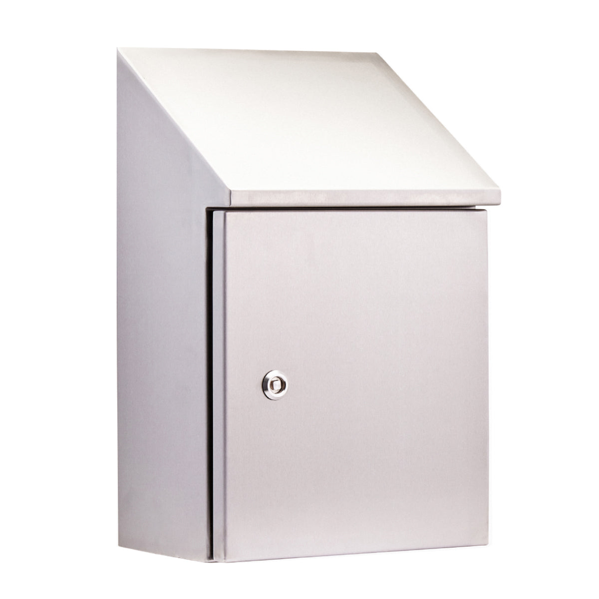 316 Stainless Steel Sloping Roof Electrical Enclosure 400H x 400W x 200D IP66, Heavy Duty — IP Enclosures