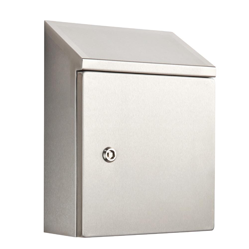 316 Stainless Steel Sloping Roof Electrical Enclosure 500H x 500W x 250D IP66 — IP Enclosures