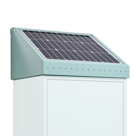 Solar Roof for 750W x 620D Aluminium Field Cabinet Including 80W 12VDC Solar Panel 770H x 670W (With LH4 Connectors) — IP