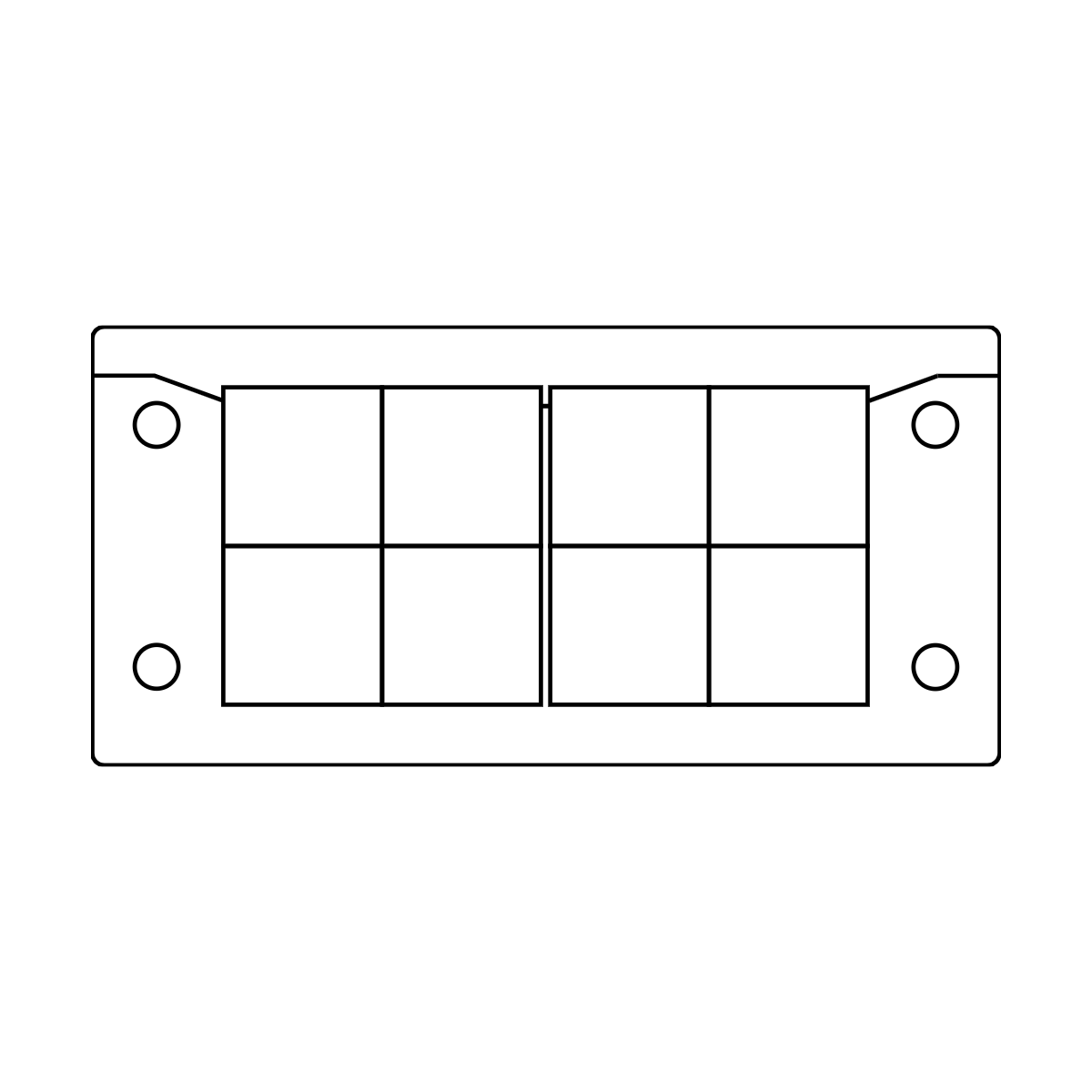 KEL-ERM 16|8 V2A grommet layout – 8 x KT small grommets