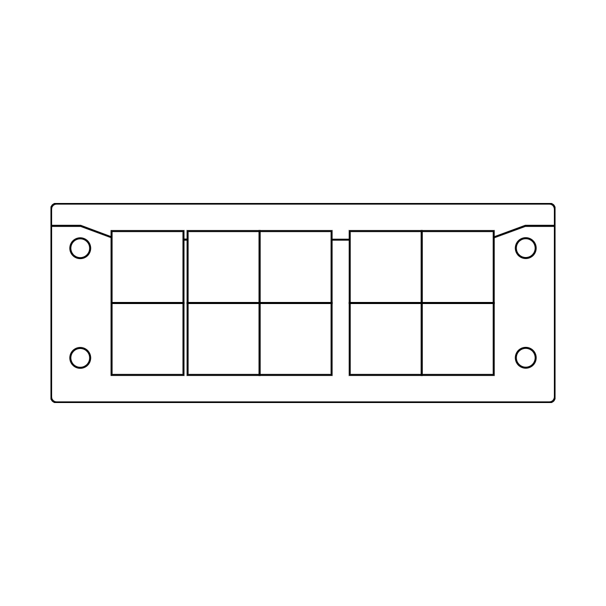 KEL-ERM 24|10 V2A grommet layout – 10 x KT small grommets