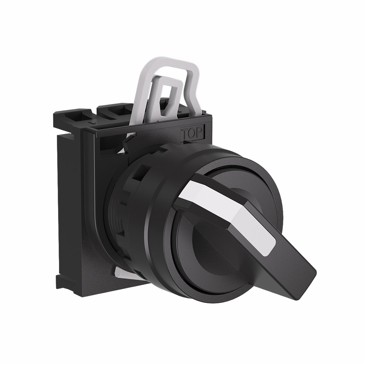 2-Position Selector Switch 22mm IP65, Spring-Return (Contact Block Ordered Separately) — Telergon