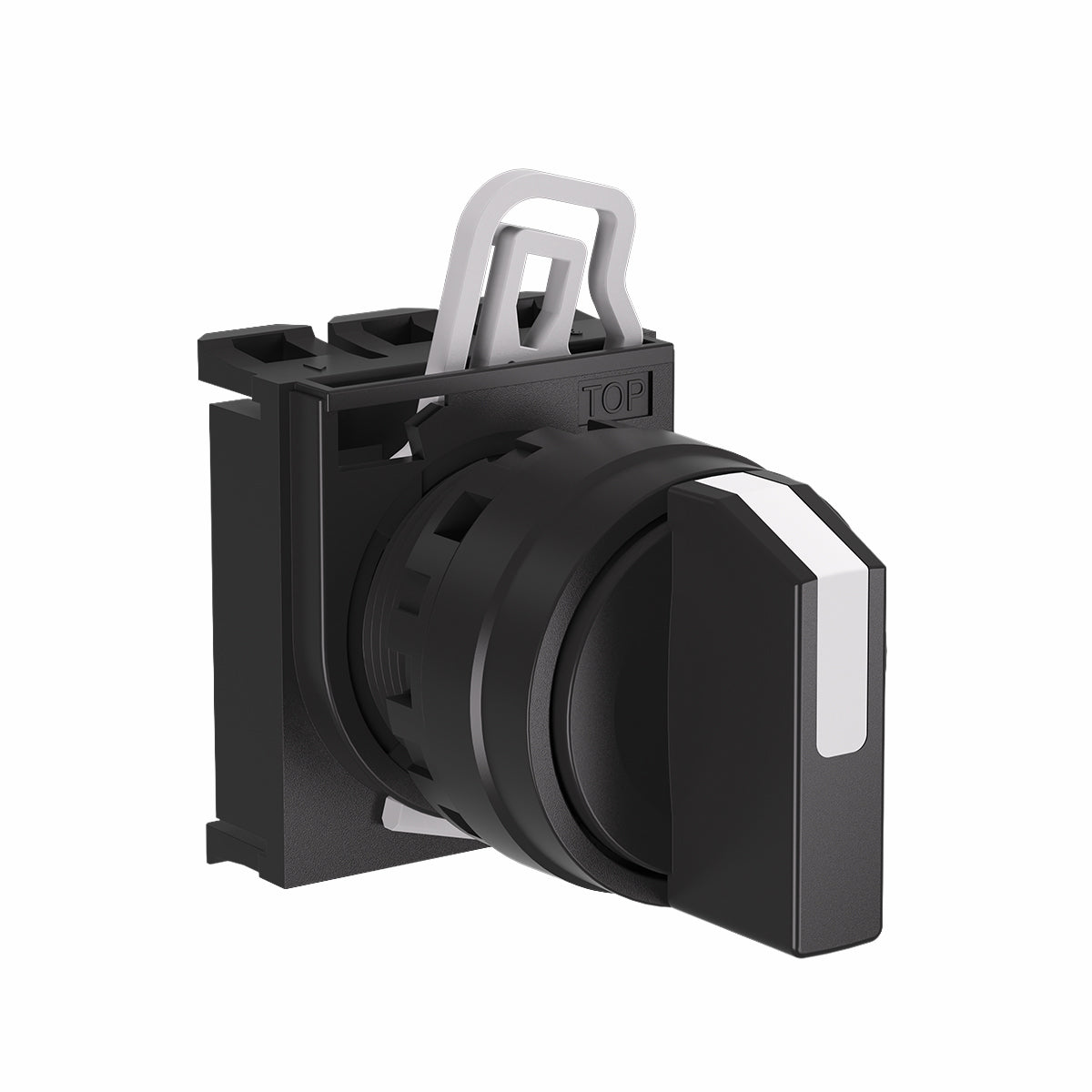 3-Position Selector Switch 22mm IP65, Spring-Return (Contact Block Ordered Separately) — Telergon