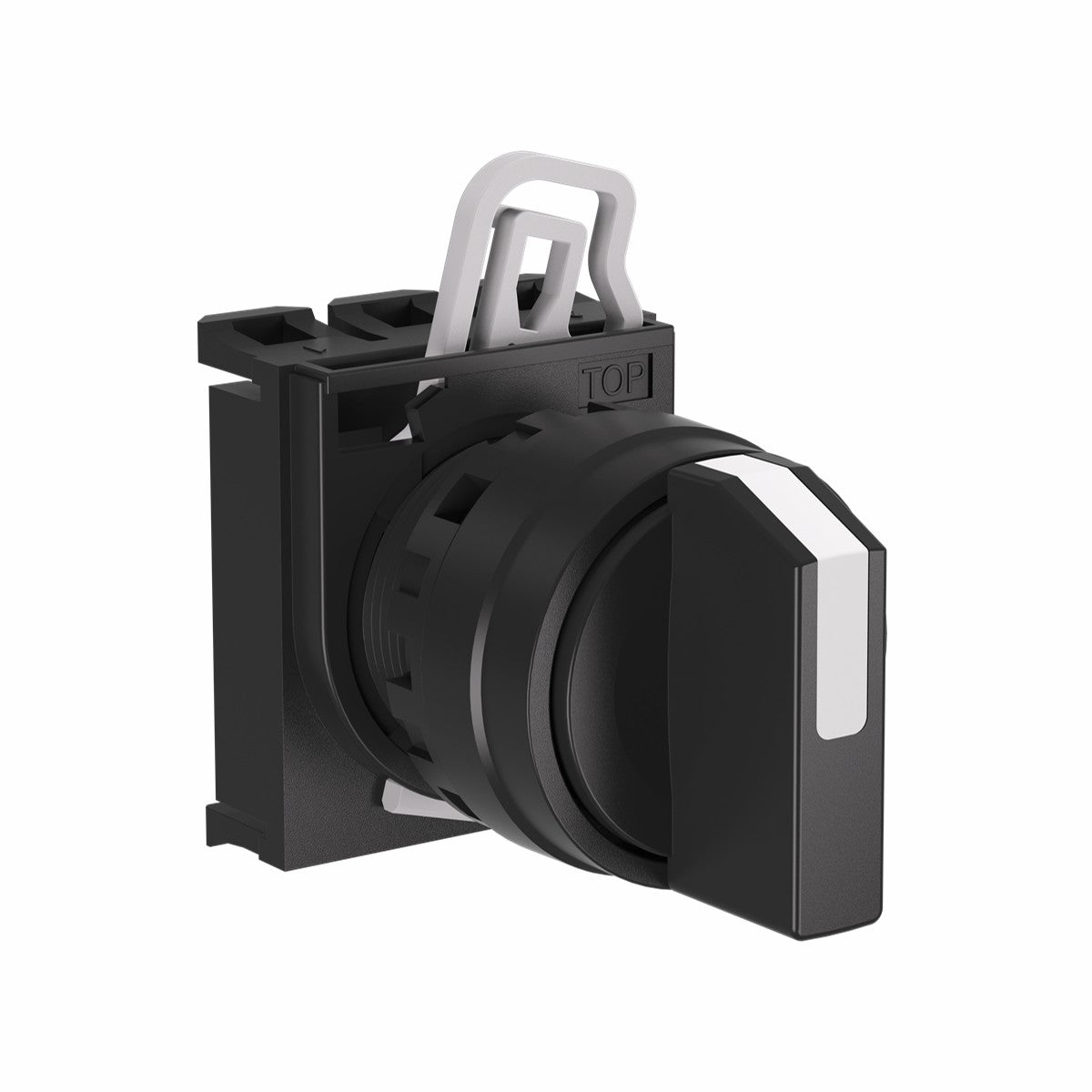 3-Position Selector Switch 22mm IP65, Left Spring-Return (Contact Block Ordered Separately) — Telergon