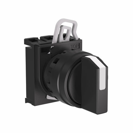 3-Position Selector Switch 22mm IP65, Left Spring-Return (Contact Block Ordered Separately) — Telergon