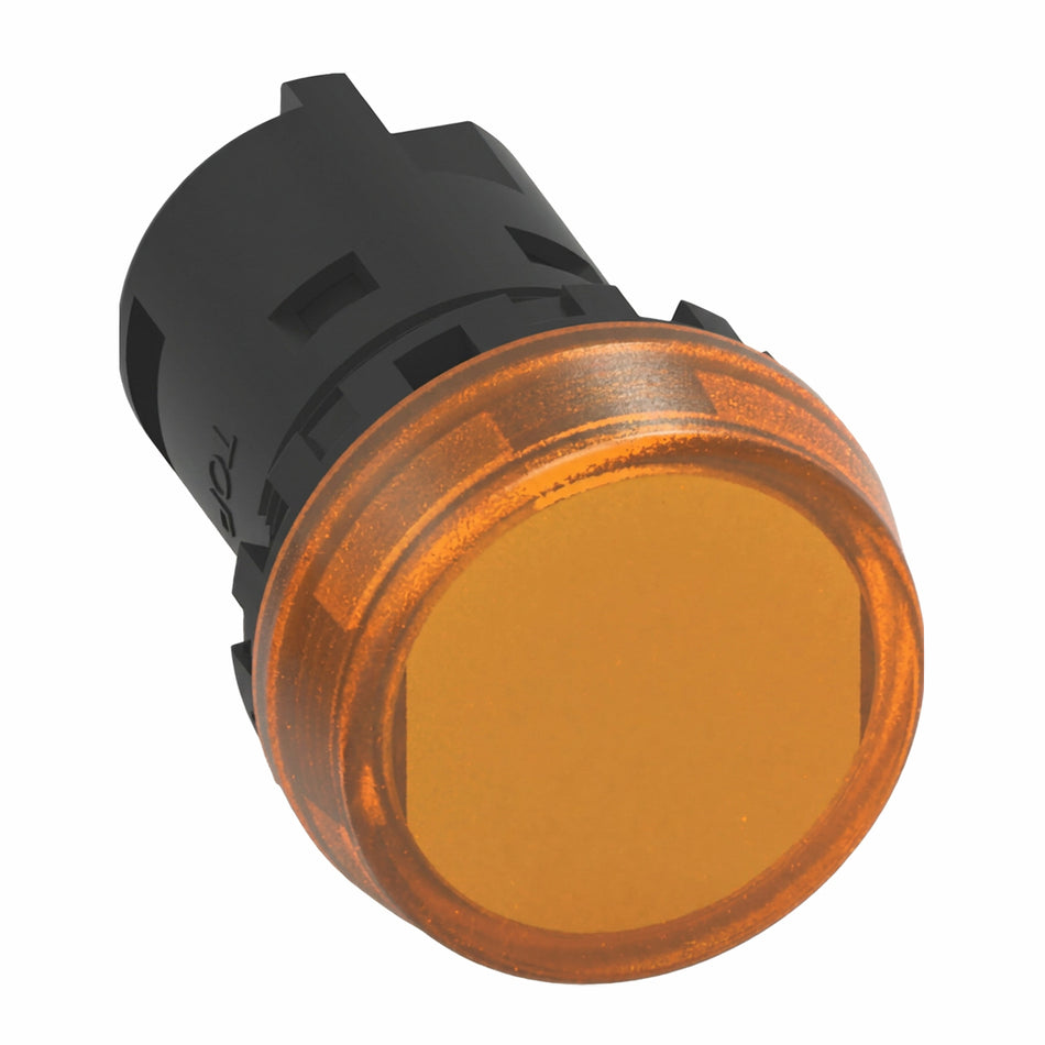 Amber LED Pilot Light 22mm 220V AC/DC IP65 — Telergon