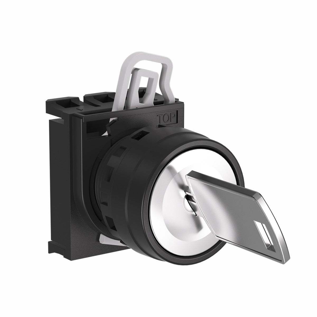 2-Position Key Selector Switch 22mm IP65, Key Out Both (Contact Block Ordered Separately) — Telergon