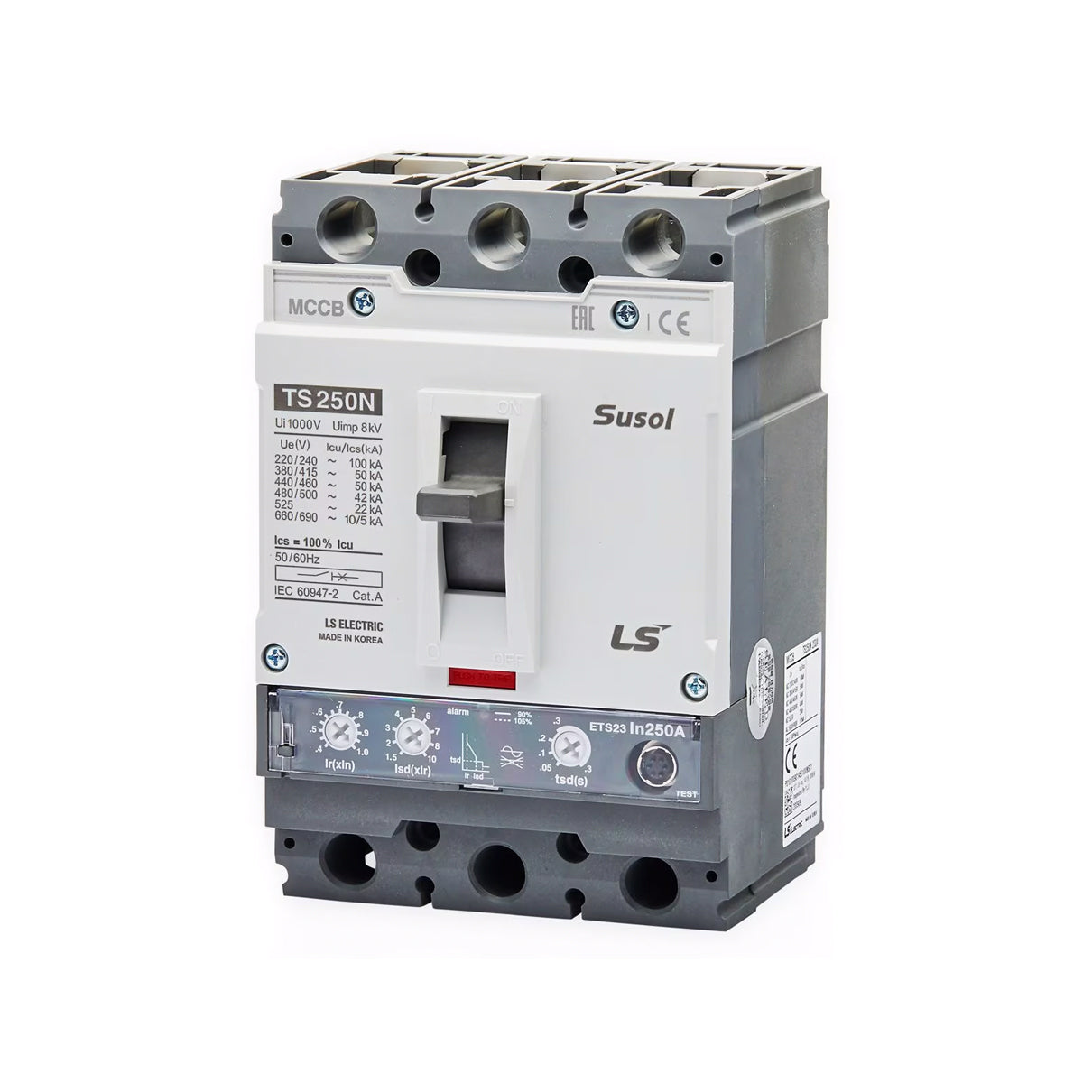 TS100H FMU 80A 3P | LS Susol 85kA MCCB Fixed Magnetic Trip 64-80A 3 Pole — LS Electric