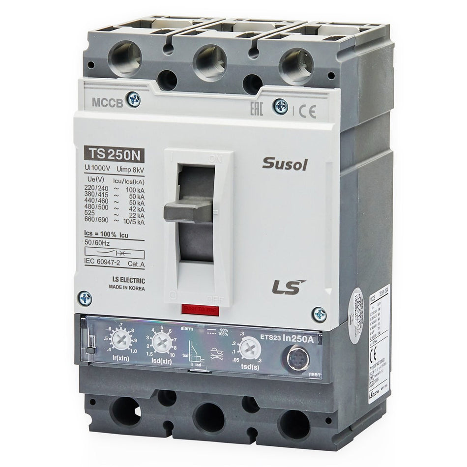 TS160N FMU 160A 3P | LS Susol 50kA MCCB Fixed Magnetic Trip 128-160A 3 Pole — LS Electric