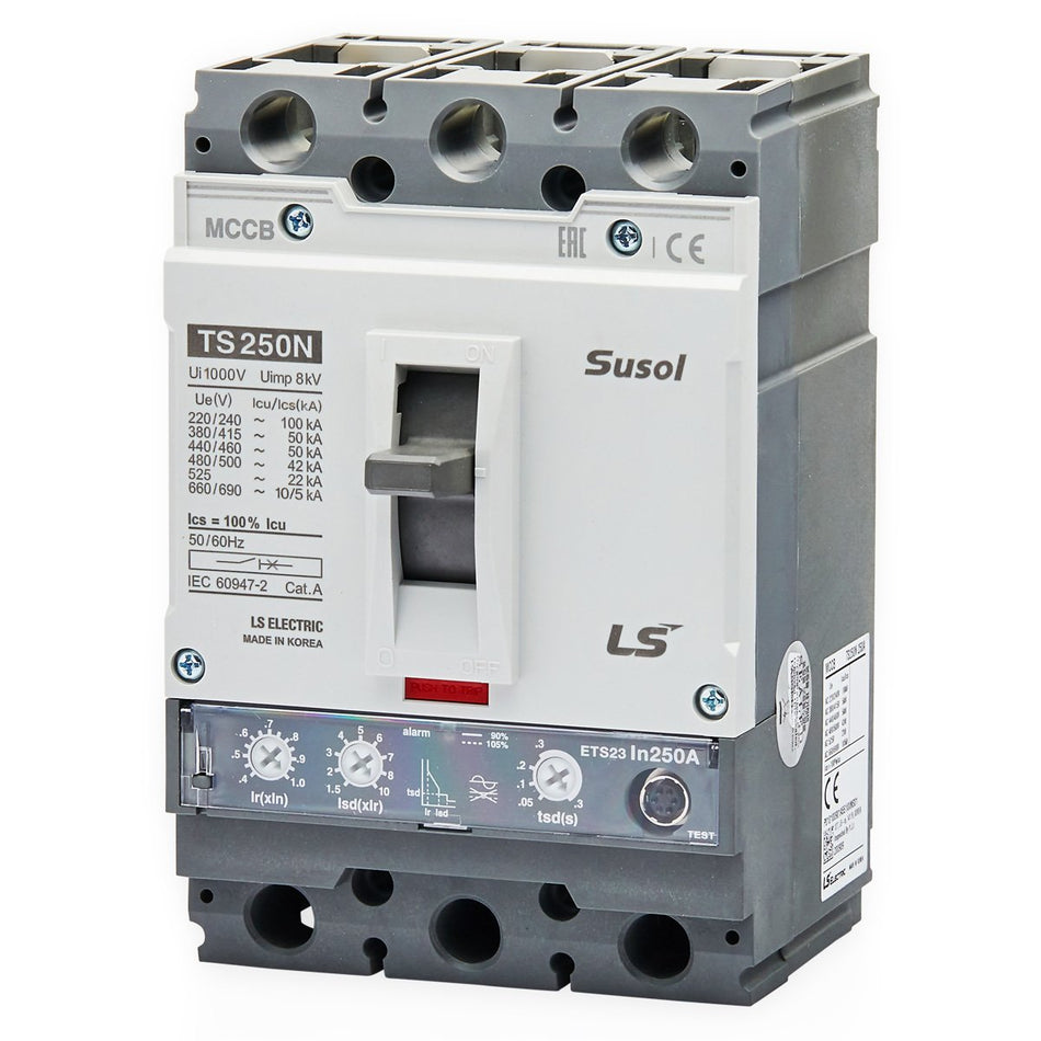 TS250N ETS 250A 3P | LS Susol 50kA MCCB Electronic Adjustable Trip 100-250A 3 Pole — LS Electric
