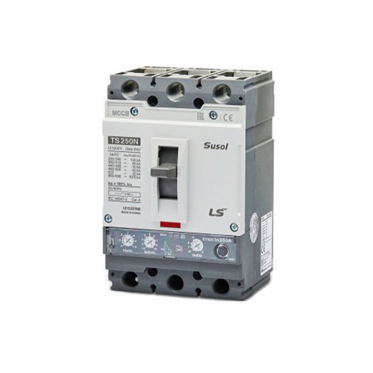 TS100NA DSU 100A 3P | | LS Susol 2.8kA MCCB Non Automatic Trip 3 Pole — LS Electric