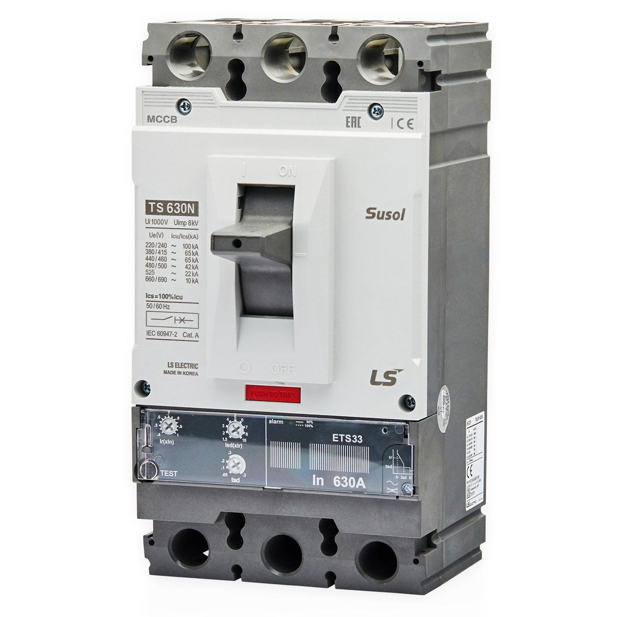 TS400N ATU 400A 3P | LS Susol 50kA MCCB Adjustable Magnetic Trip 320-400A 3 Pole — LS Electric