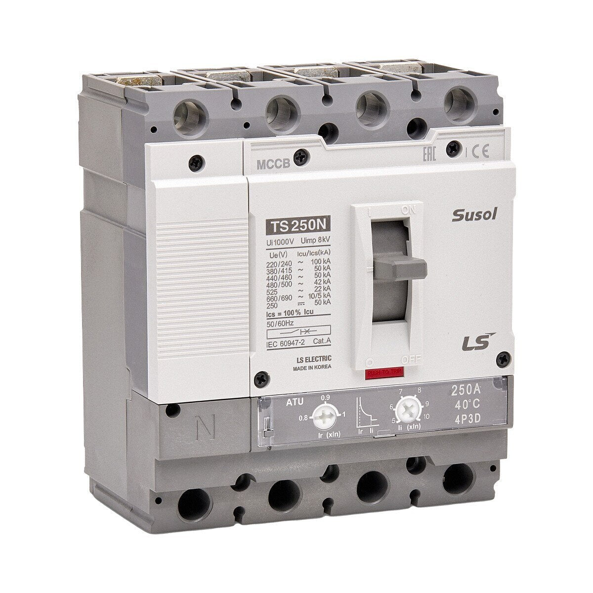 TS400N ETM 400A 3P | LS Susol 65kA MCCB Electronic Adjustable Trip 160-400A 3 Pole — LS Electric