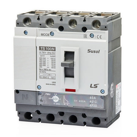 TS630N ETM 630A 3P | LS Susol 65kA MCCB Electronic Adjustable Trip 252-630A 3 Pole — LS Electric