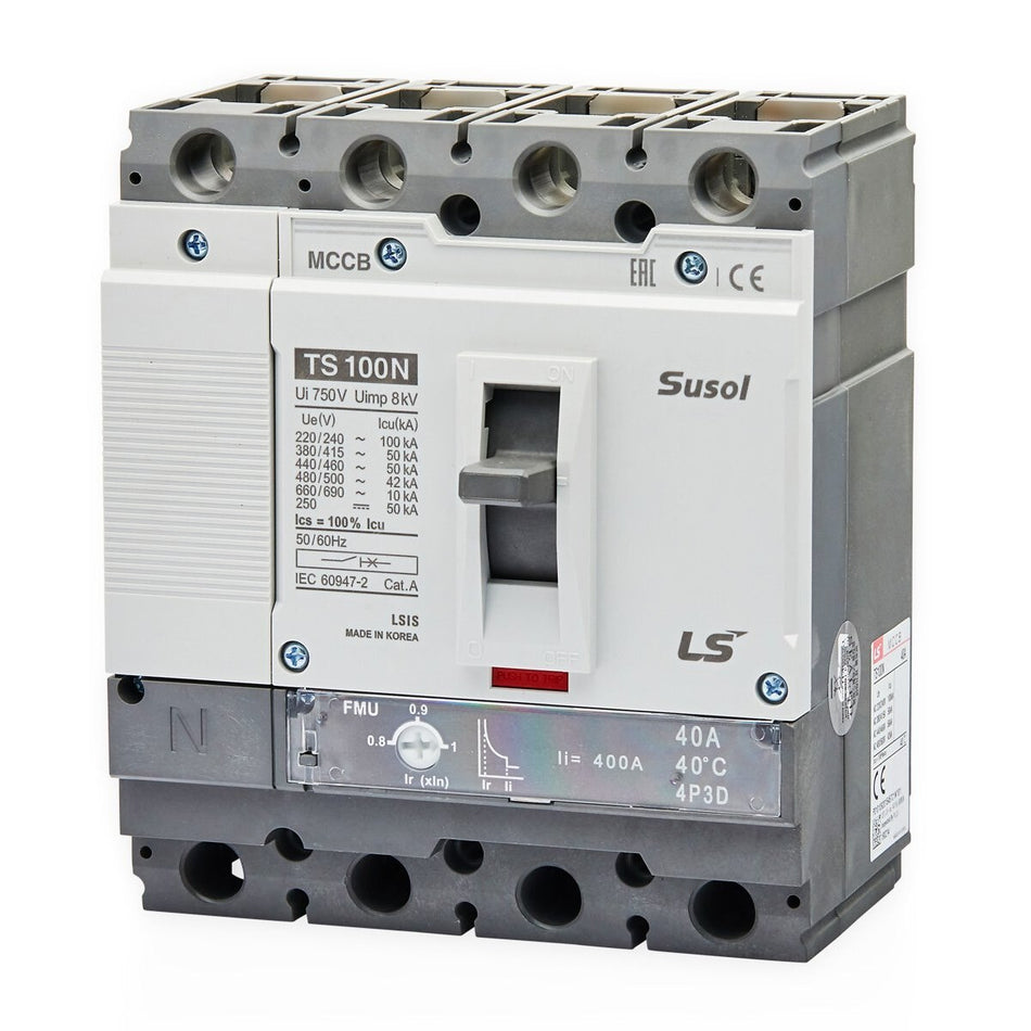 TS630N ETM 630A 3P | LS Susol 65kA MCCB Electronic Adjustable Trip 252-630A 3 Pole — LS Electric