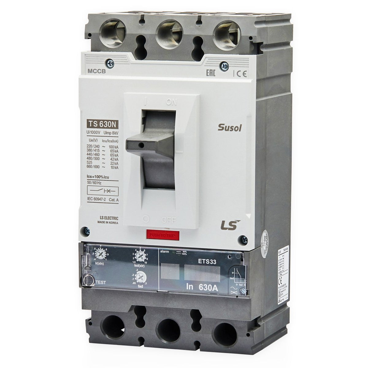 TS400N ETM 400A 3P AC | LS Susol 65kA MCCB Electronic Adjustable Trip 160-400A 3 Pole with Ammeter + Comms — LS Electric