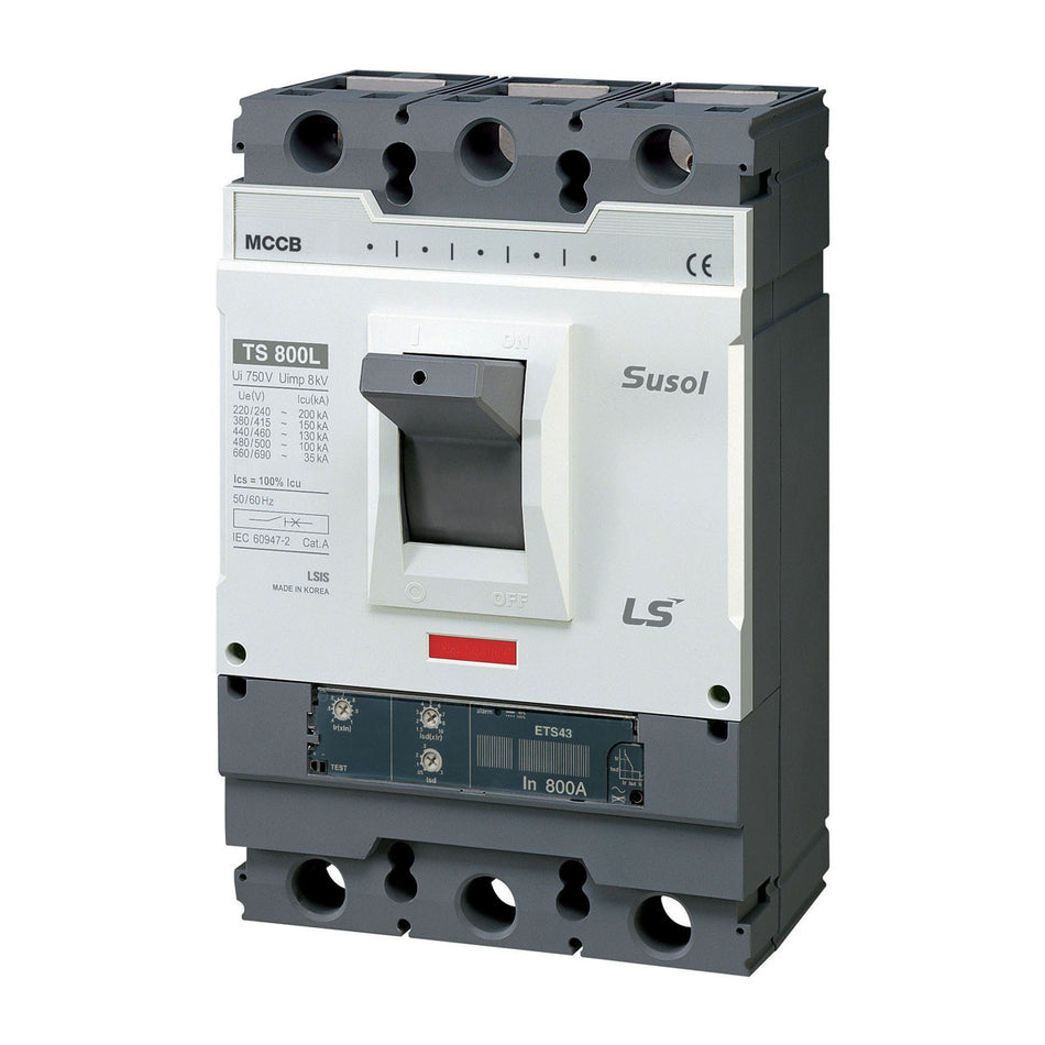 TS800L ETS 800A 3P | LS Susol 150kA MCCB Electronic Adjustable Trip 320-800A 3 Pole — LS Electric