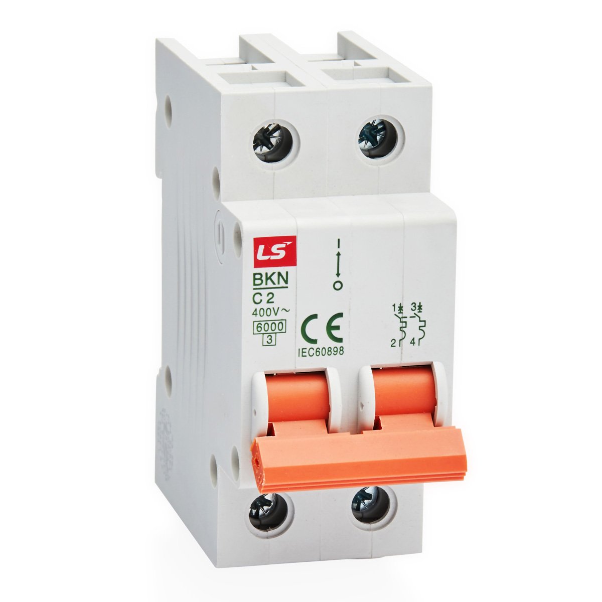BKN 2P C50 | LS Miniature Circuit Breaker 50A 2P 6kA C Curve — LS Electric