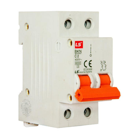 BKN-B 2P C10 | LS Miniature Circuit Breaker 10A 2P 10kA C Curve — LS Electric
