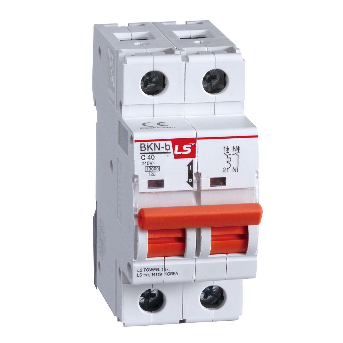BKN-B 2P C40 | LS Miniature Circuit Breaker 40A 2P 10kA C Curve — LS Electric
