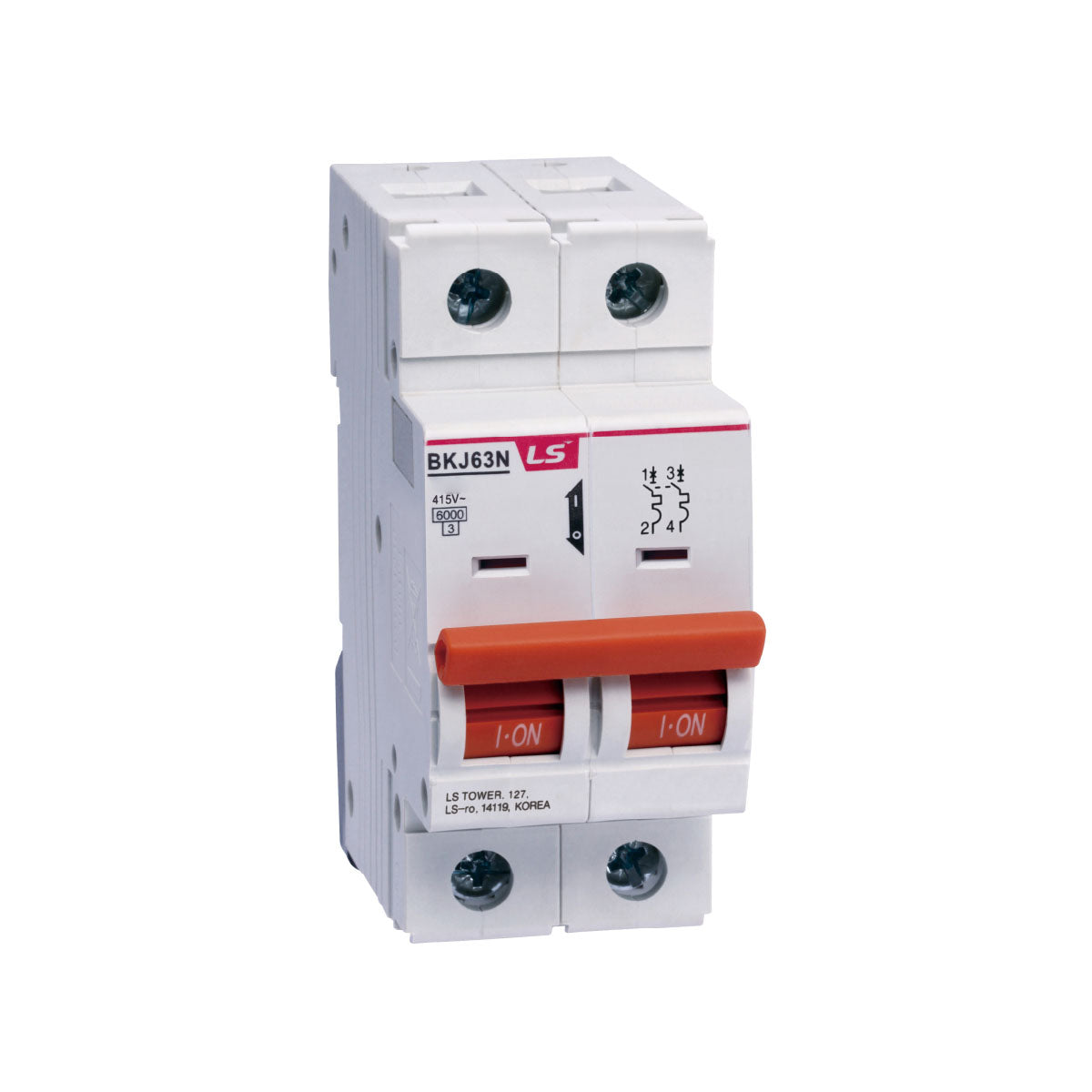 BKJ63N 2P C20 |LS Miniature Circuit Breaker 20A 2P 6kA C Curve — LS Electric