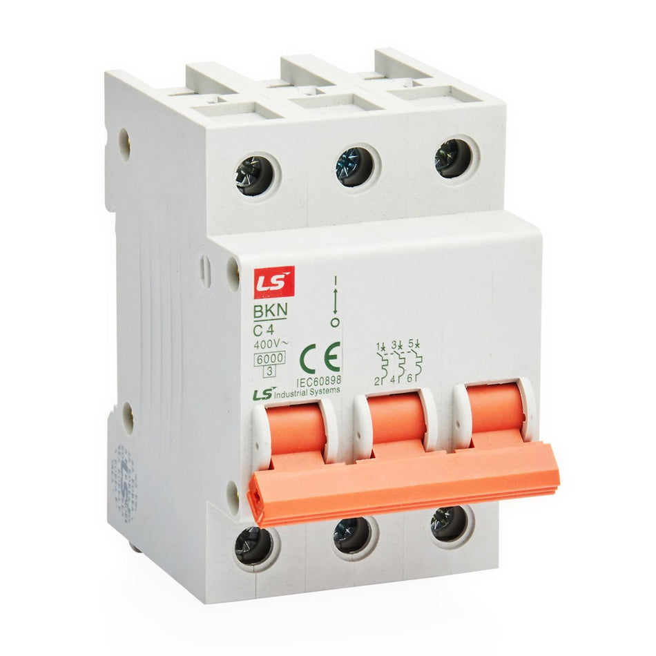 BKN 3P D6 | LS Miniature Circuit Breaker 6A 3P 6kA D Curve — LS Electric