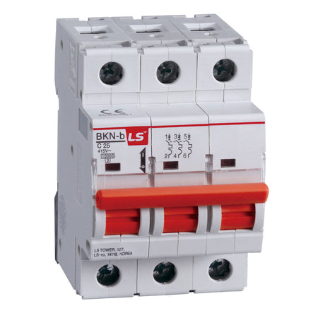 BKN-B 3P C25 | LS Miniature Circuit Breaker 25A 3P 10kA C Curve — LS Electric