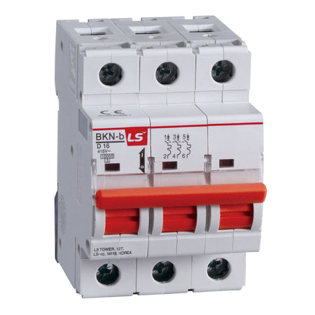 BKN-B 3P D16 | LS Miniature Circuit Breaker 16A 3P 10kA D Curve — LS Electric