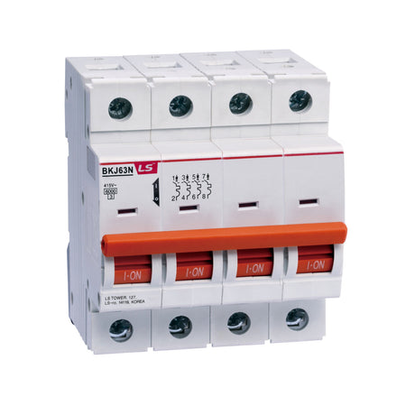 BKJ63N 4P C40 |LS Miniature Circuit Breaker 40A 4P 6kA C Curve — LS Electric