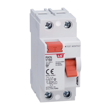 RKN 1P+N 40A 30mA A-TYPE | Residual Current Circuit Breaker — LS Electric