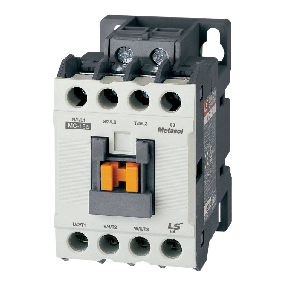 MC-18A DC24V 1B | 3P Magnetic Contactor 18A(AC3)/32A(AC1), Screw Connection, 1NC Auxiliary — LS Electric