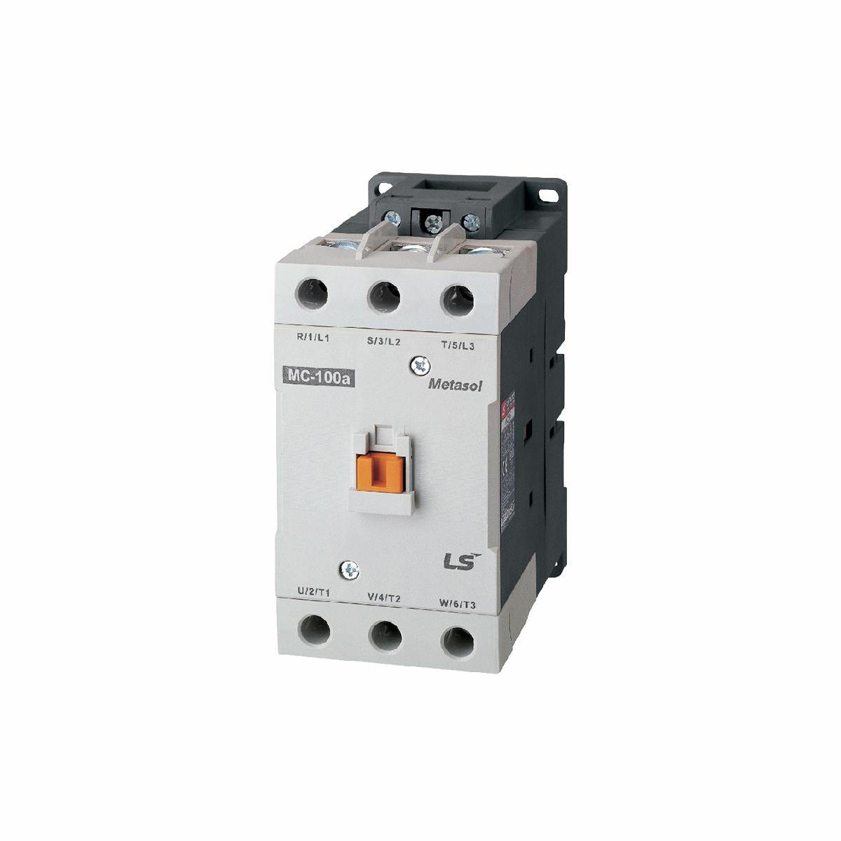 MC-85A AC110V | 45kW 3P Magnetic Contactor 85A(AC3)/135A(AC1), Screw Connection, 2NO/2NC Auxiliary Contacts — LS Electric