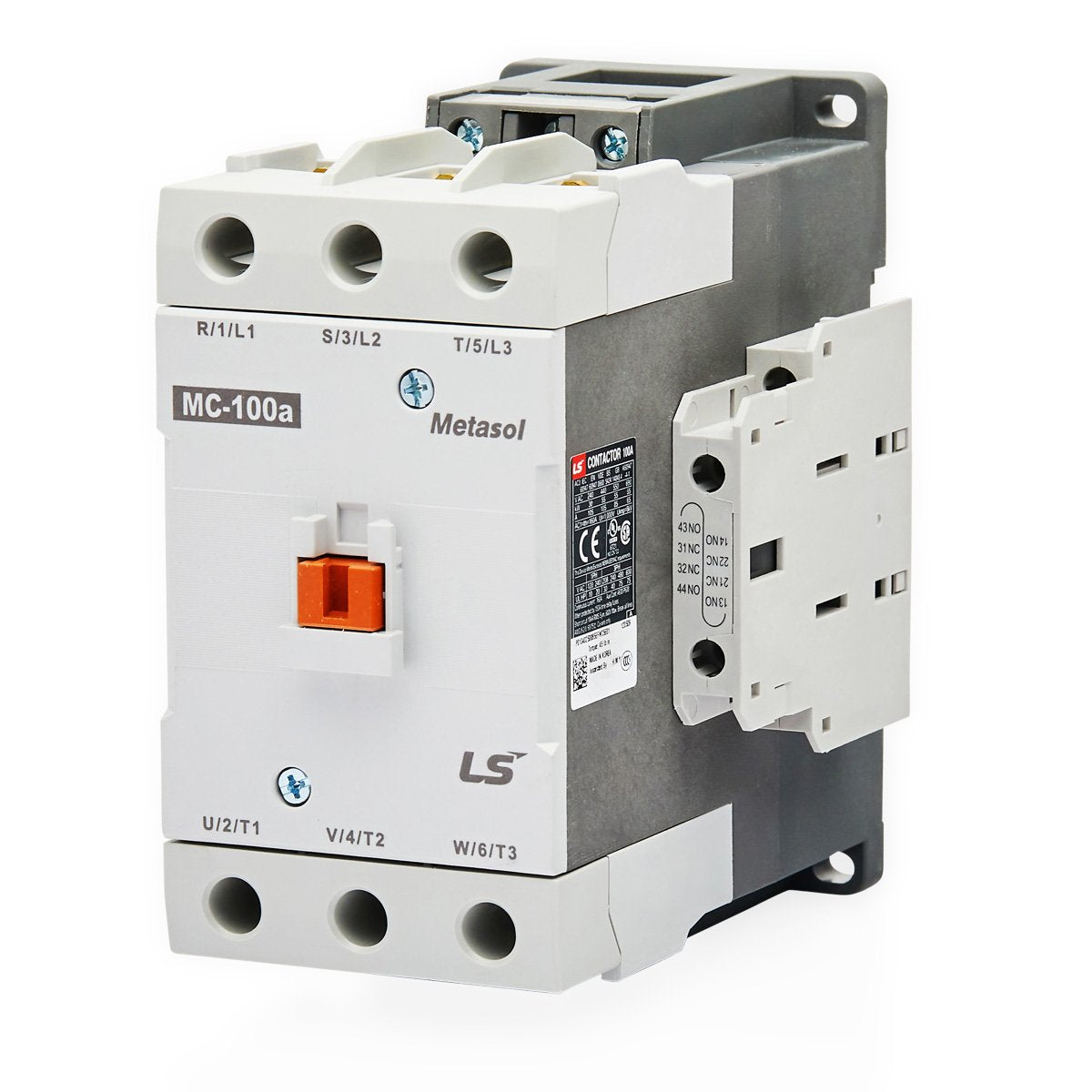 MC-85A AC415V | 45kW 3P Magnetic Contactor 85A(AC3)/135A(AC1), Screw Connection, 2NO/2NC Auxiliary Contacts — LS Electric