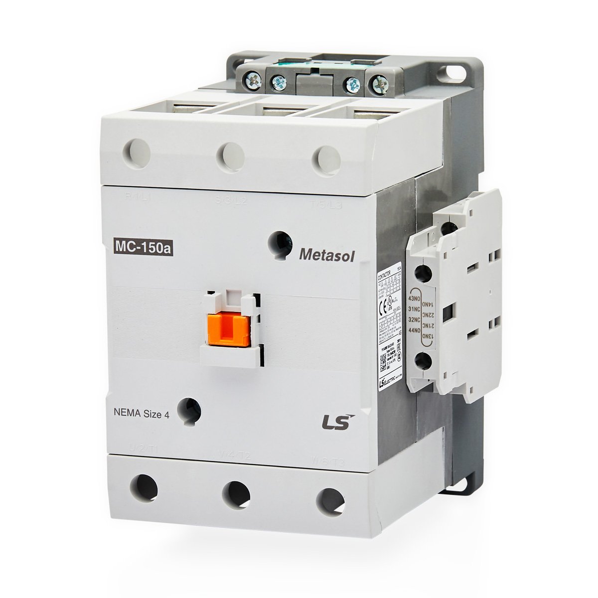 MC-150A AC24V | 75kW 3P Magnetic Contactor 150A(AC3)/250A(AC1), Screw Connection, 2NO/2NC Auxiliary Contacts — LS Electric