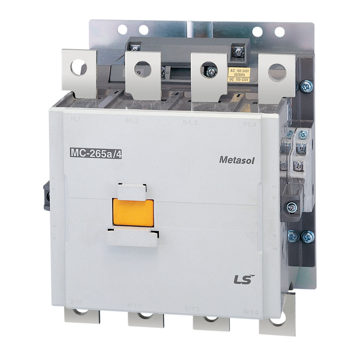 MC-265A/4 AC100-240 / DC100-220V | 147kW 265A 4P Magnetic Contactor 265A(AC3)/400A(AC1), Screw Connection, 2NO/2NC Auxiliary