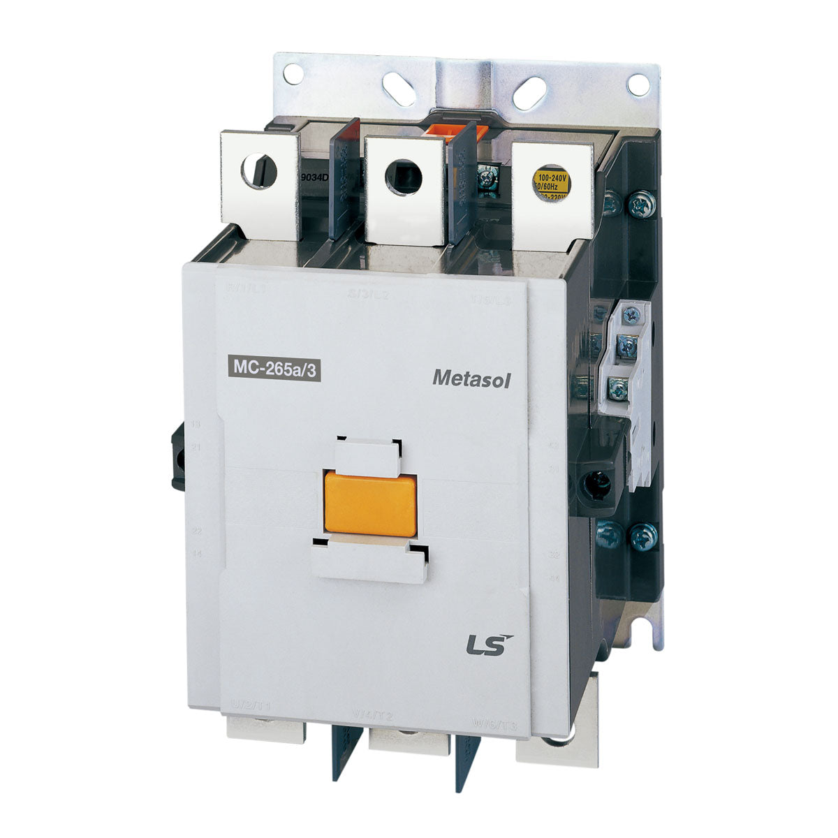 MC-265B DC24V | 147kW 22A 3P Magnetic Contactor 265A(AC3)/400A(AC1), Screw Connection, 2NO/2NC Auxiliary Contacts — LS