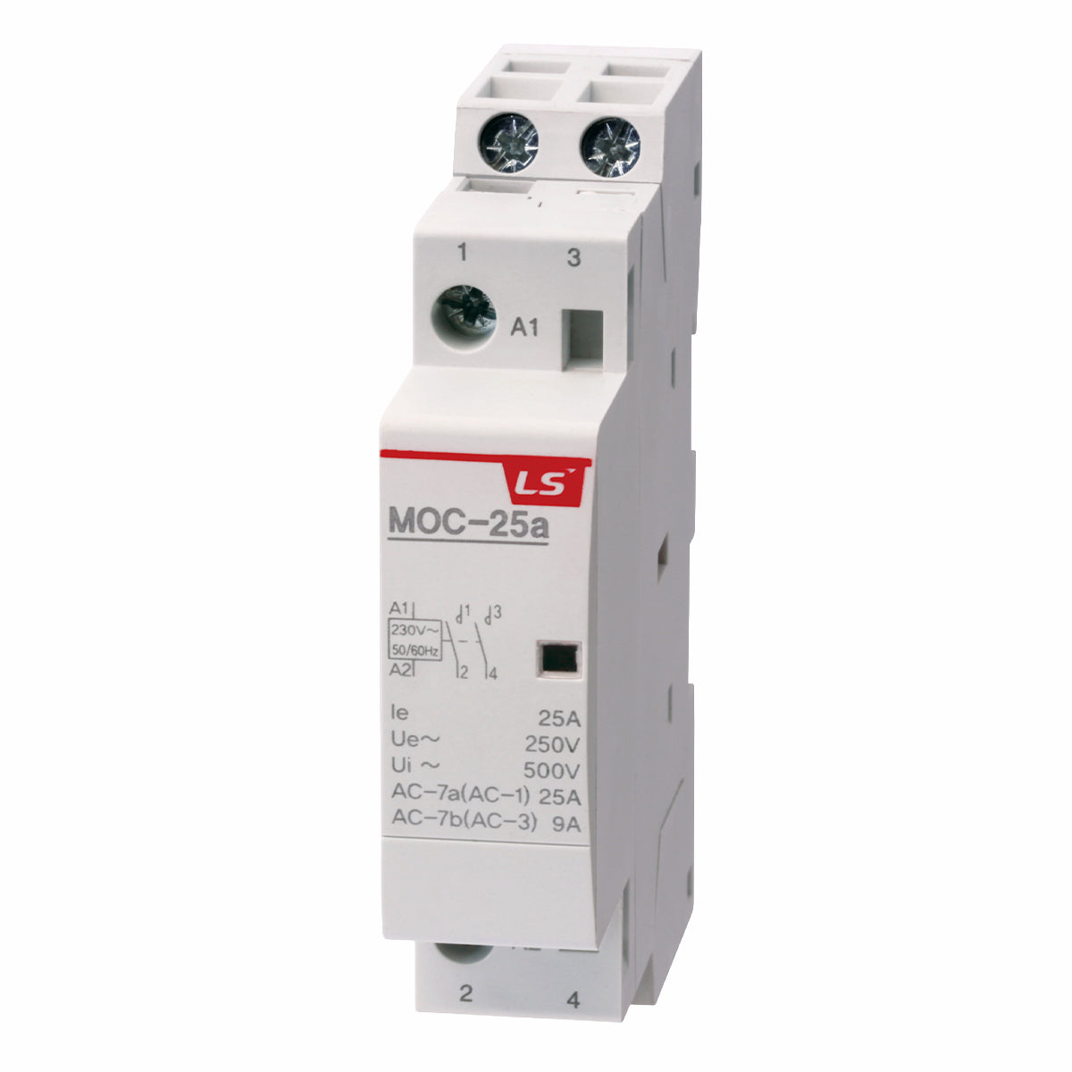 Modular Heating/Lighting Contactor 25A 2NO 230VAC | MOC-25a AC230V 2P 2NO — LS Electric